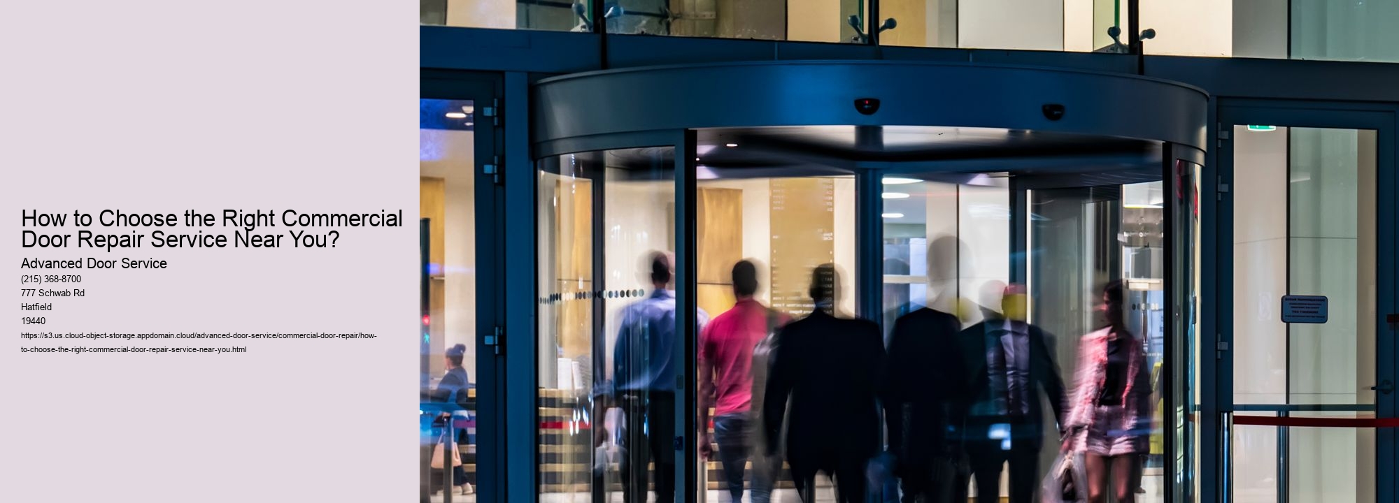 How to Choose the Right Commercial Door Repair Service Near You?