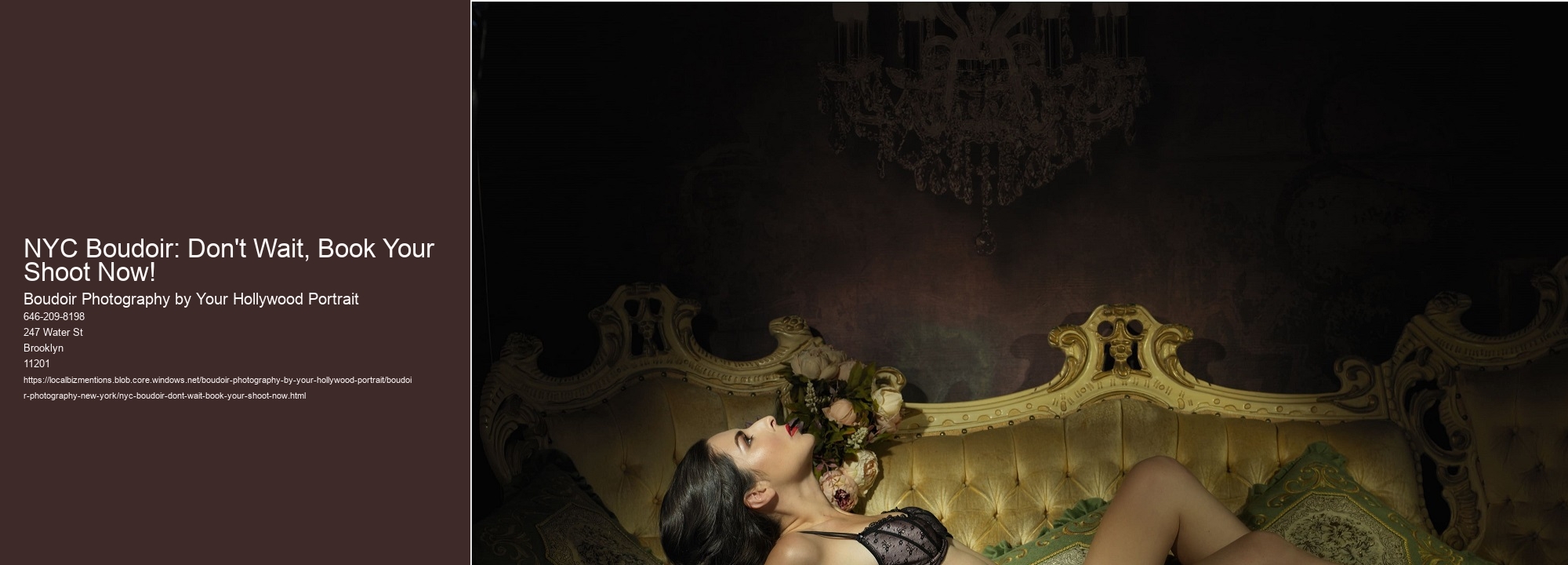 NYC Boudoir: Don't Wait, Book Your Shoot Now!
