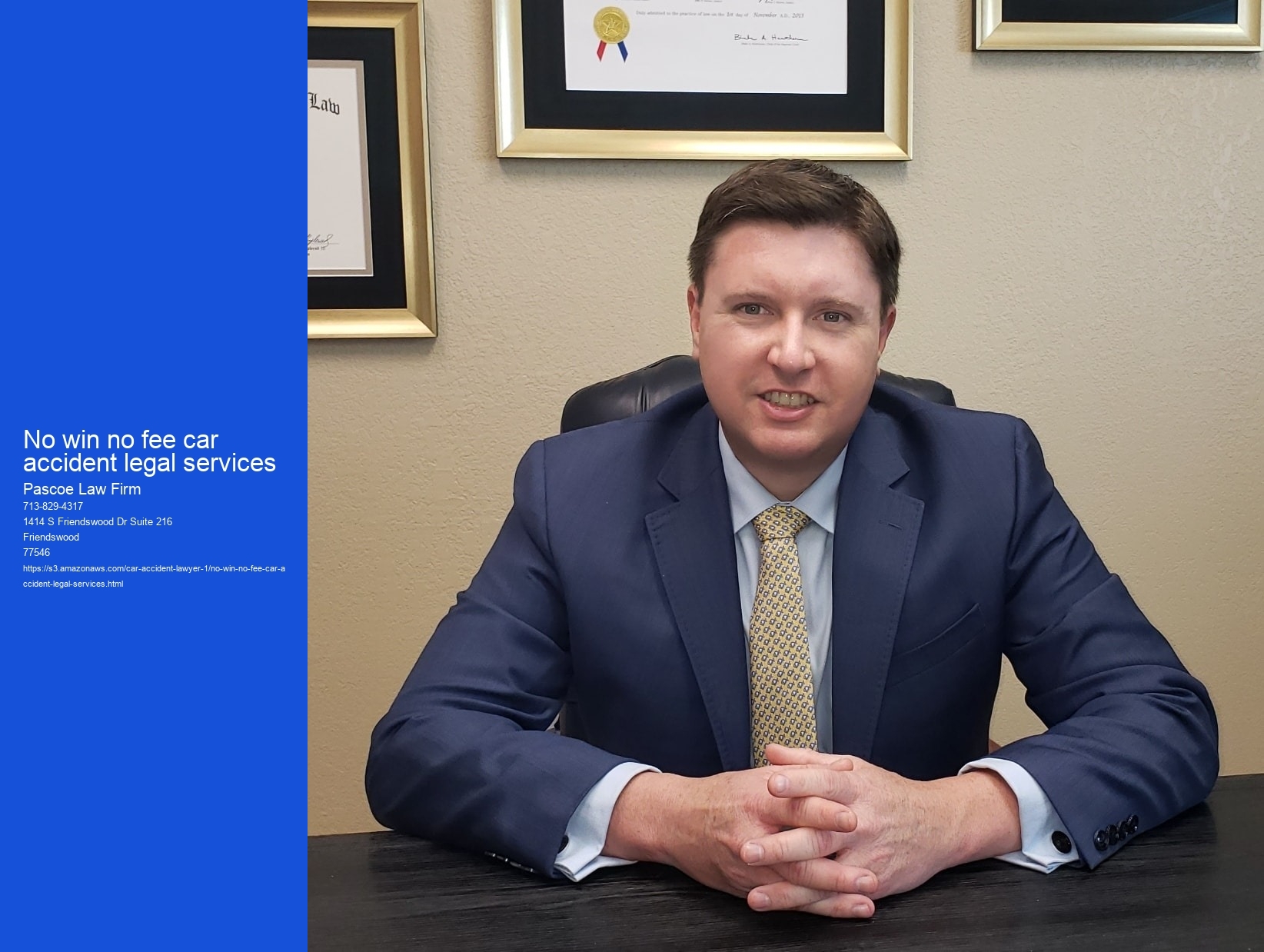 No win no fee car accident legal services