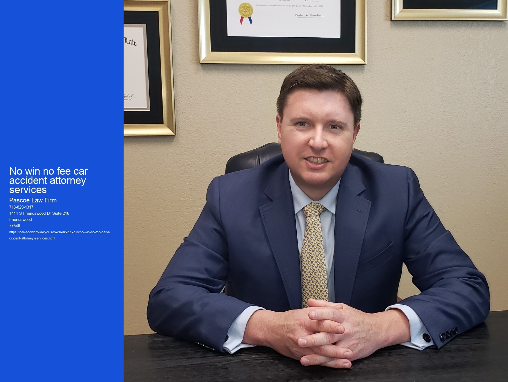 No win no fee car accident attorney services