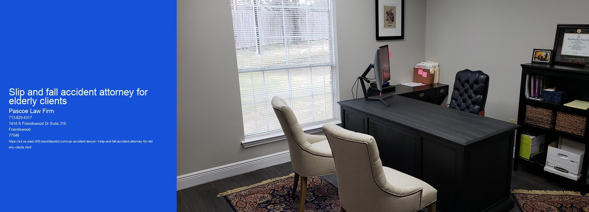 Slip and fall accident attorney for elderly clients