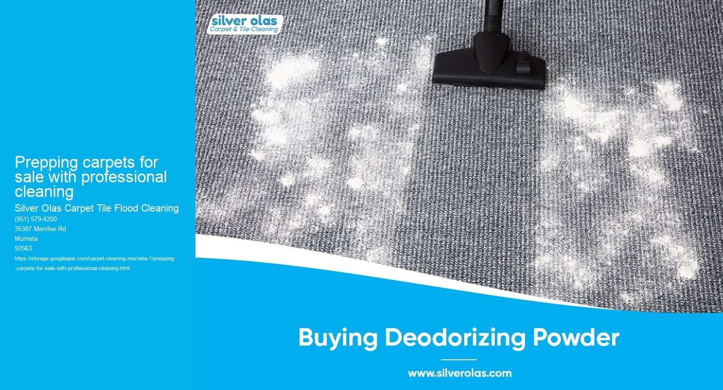 Prepping carpets for sale with professional cleaning