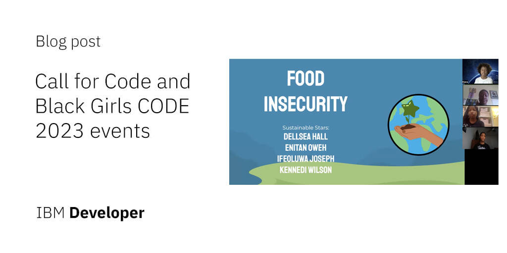 Call for Code and Black Girls CODE 2023 events