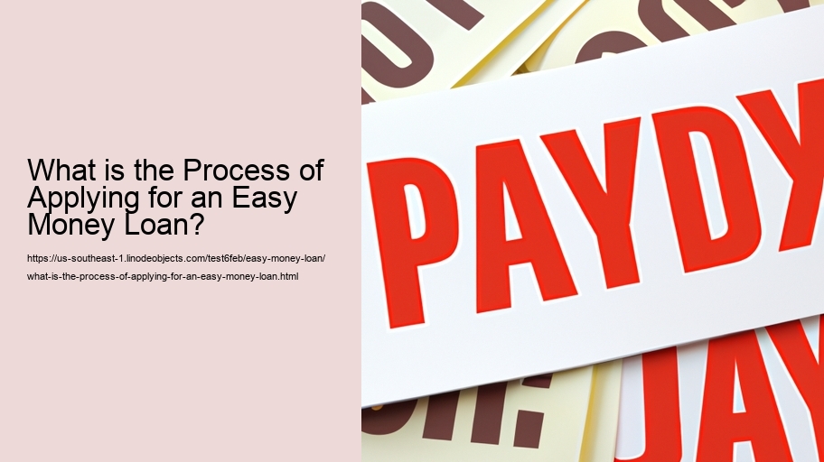What is the Process of Applying for an Easy Money Loan?