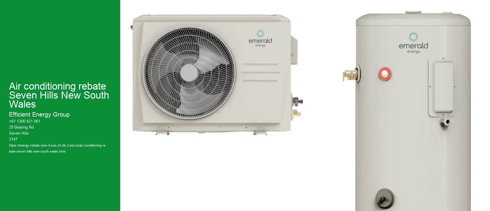 air conditioning rebate Seven Hills New South Wales
