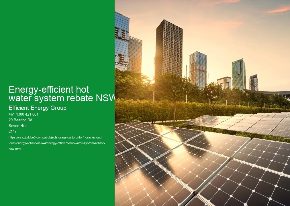 Energy-efficient hot water system rebate NSW