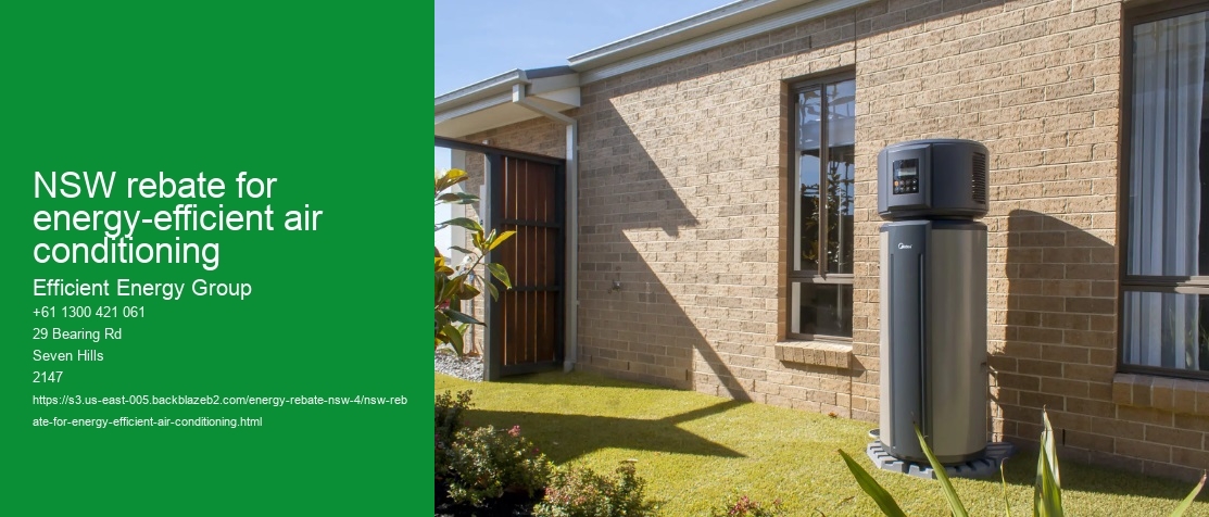 NSW rebate for energy-efficient air conditioning