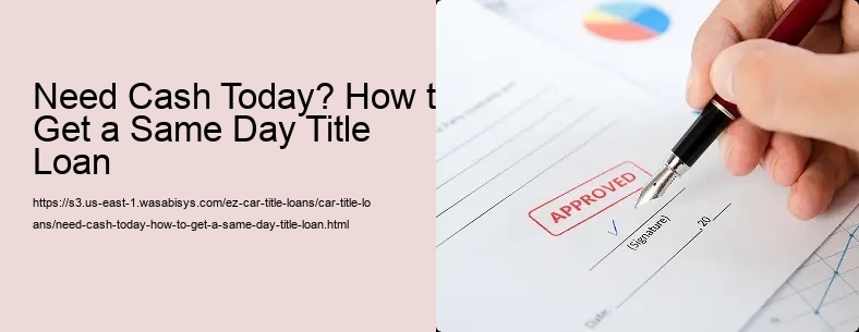 Need Cash Today? How to Get a Same Day Title Loan
