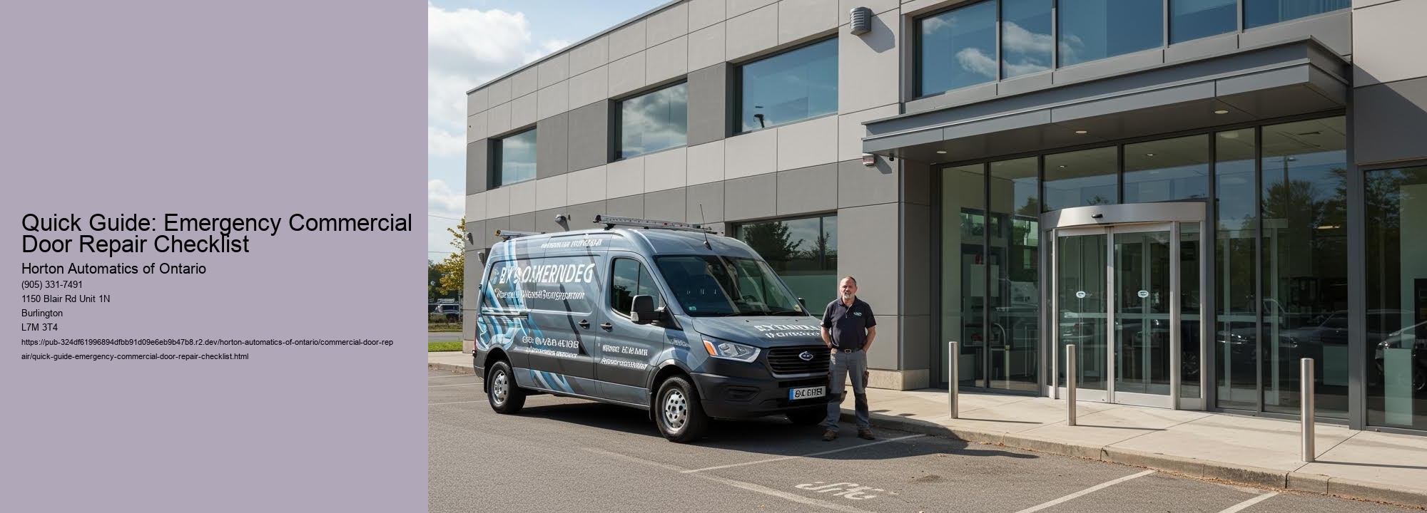 Quick Guide: Emergency Commercial Door Repair Checklist