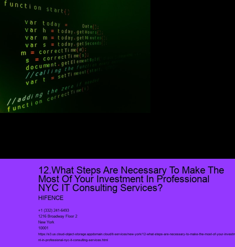 12.What Steps Are Necessary To Make The Most Of Your Investment In Professional NYC IT Consulting Services?  