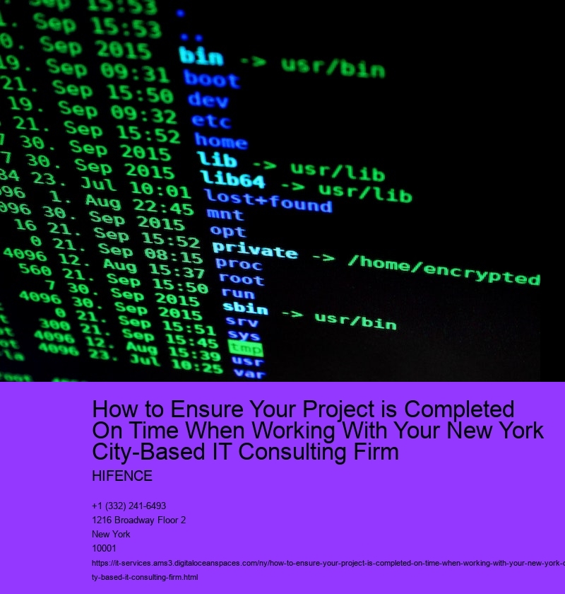 How to Ensure Your Project is Completed On Time When Working With Your New York City-Based IT Consulting Firm 