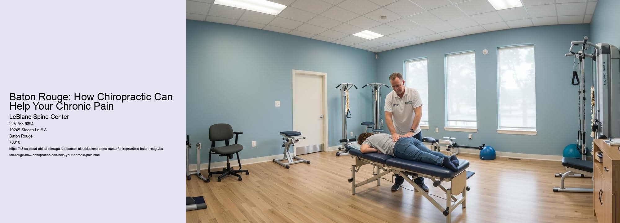 Baton Rouge: How Chiropractic Can Help Your Chronic Pain