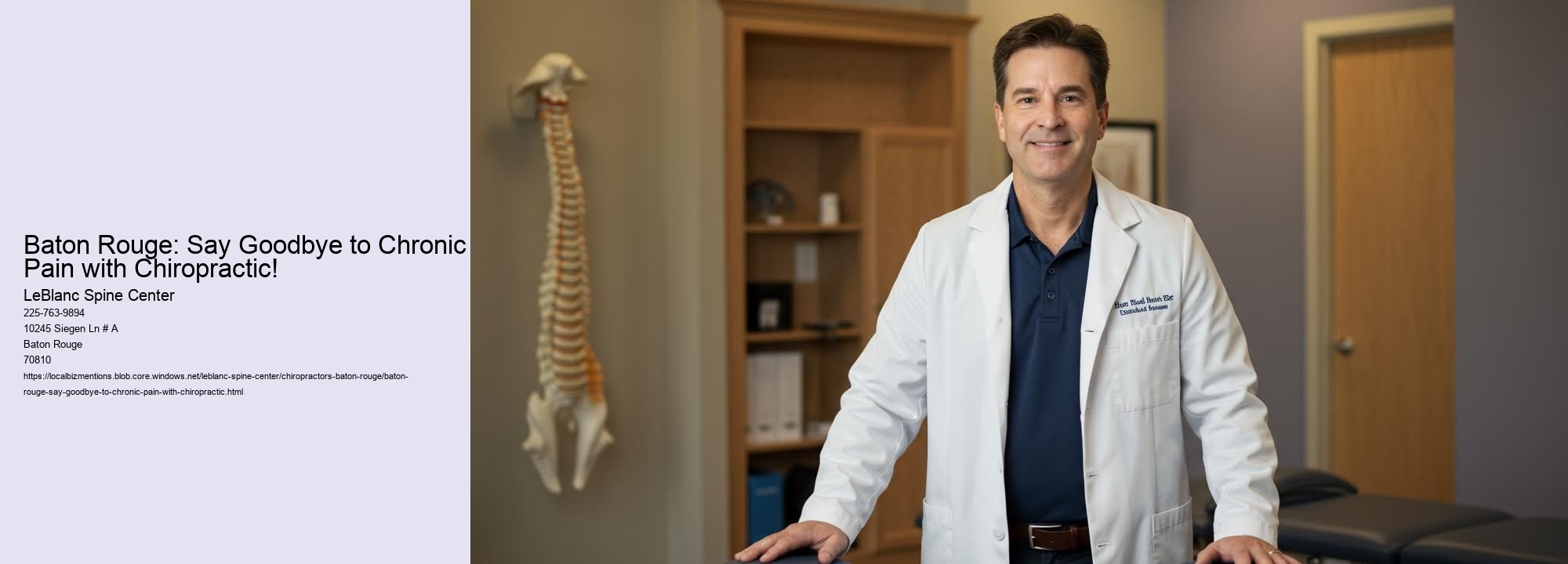 Baton Rouge: Say Goodbye to Chronic Pain with Chiropractic!