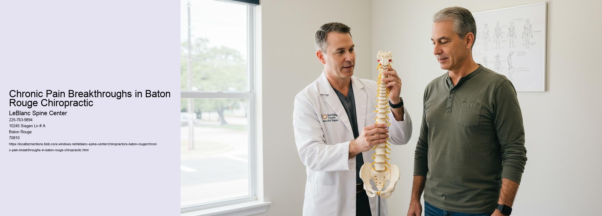 Chronic Pain Breakthroughs in Baton Rouge Chiropractic