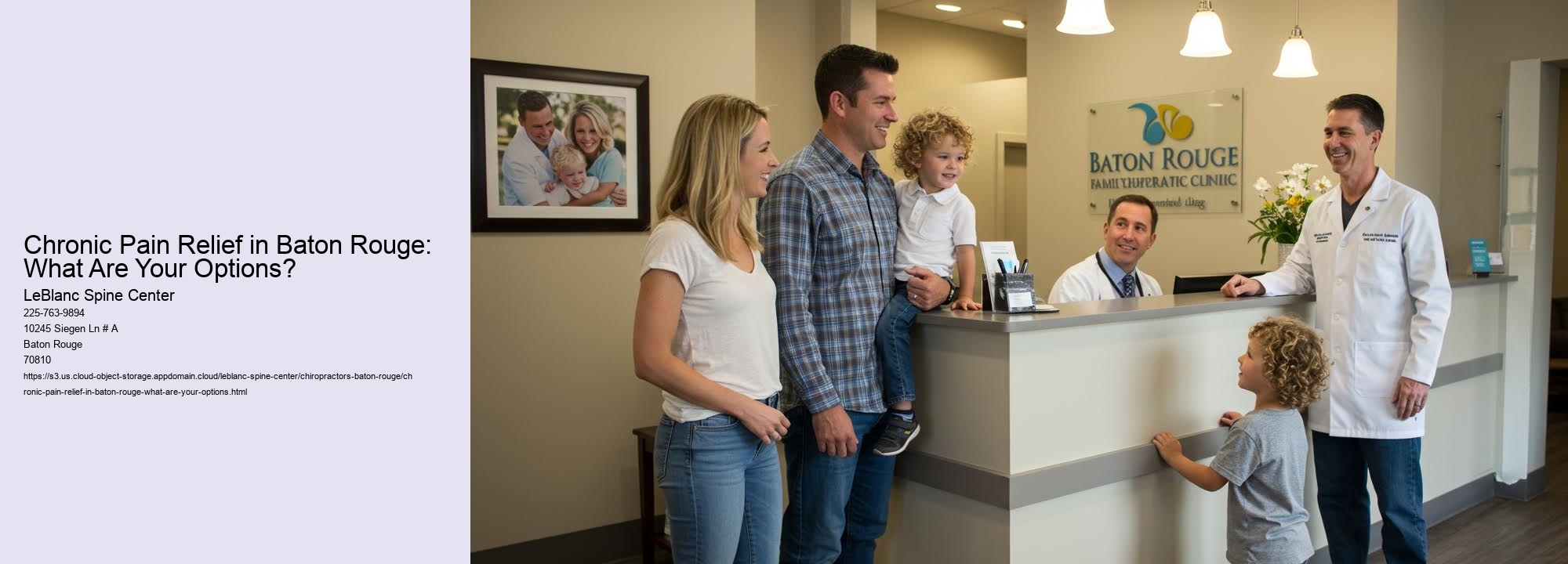 Chronic Pain Relief in Baton Rouge: What Are Your Options?