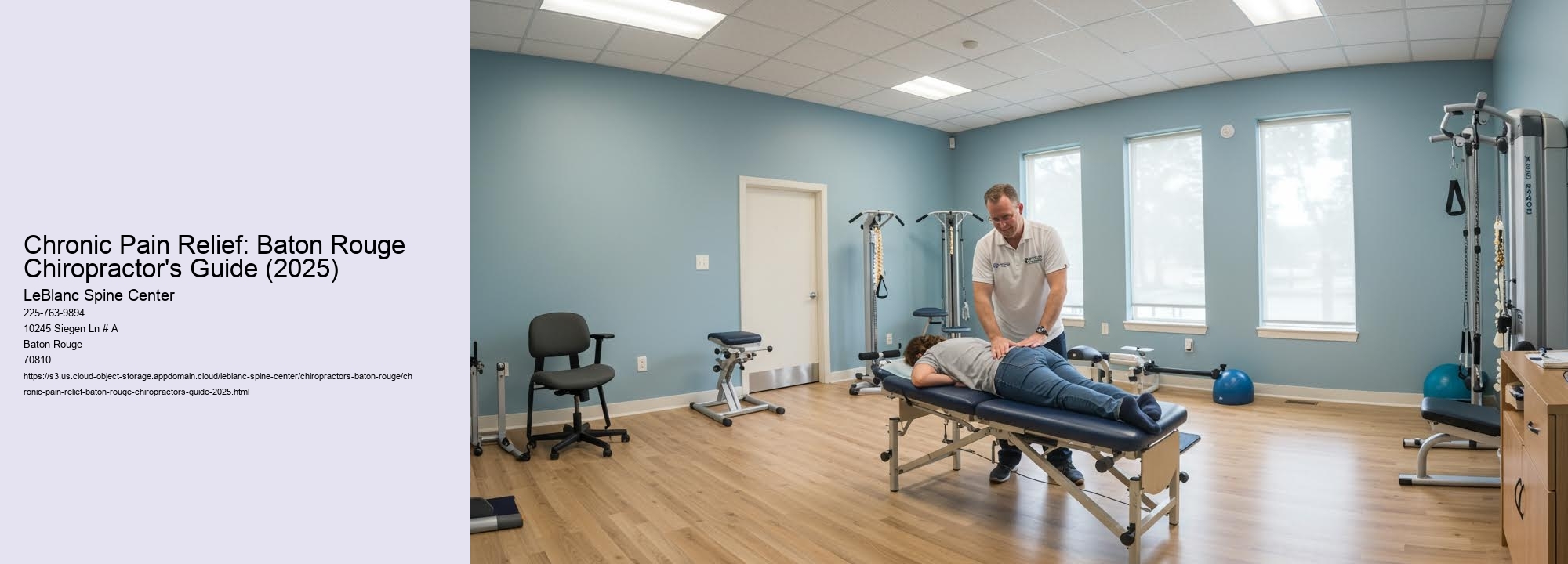 Chronic Pain Relief: Baton Rouge Chiropractor's Guide (2025)