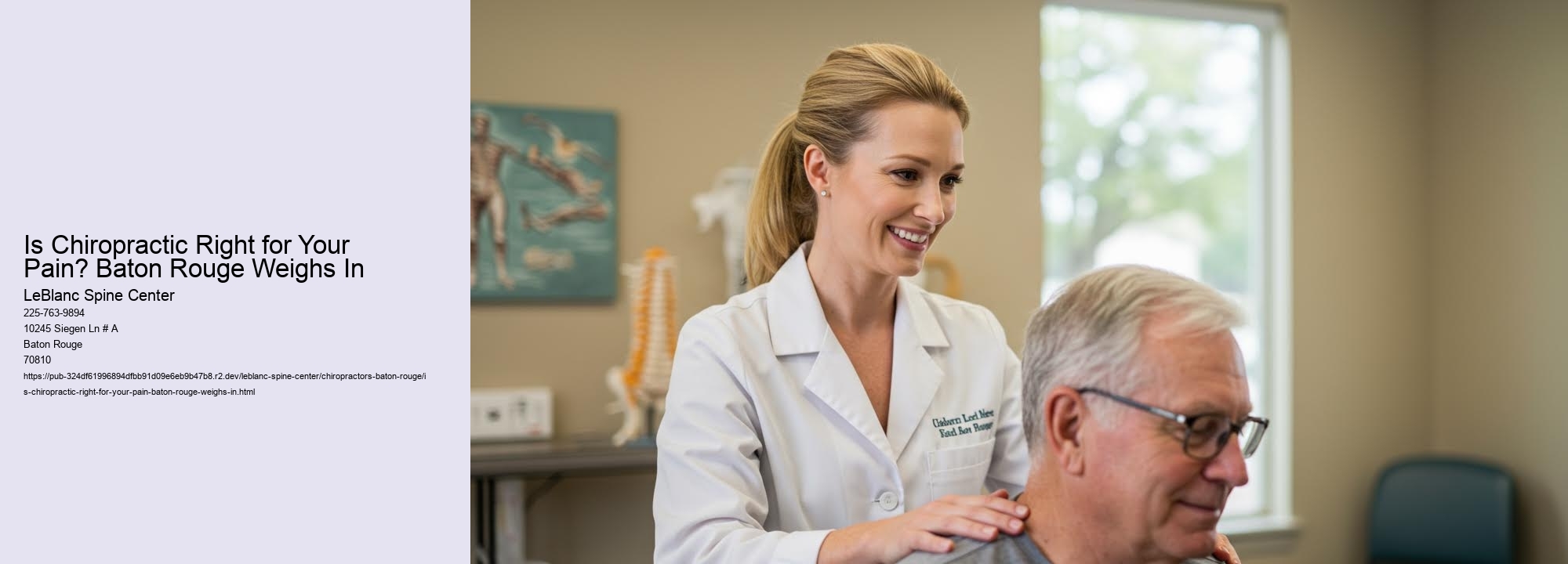 Is Chiropractic Right for Your Pain? Baton Rouge Weighs In