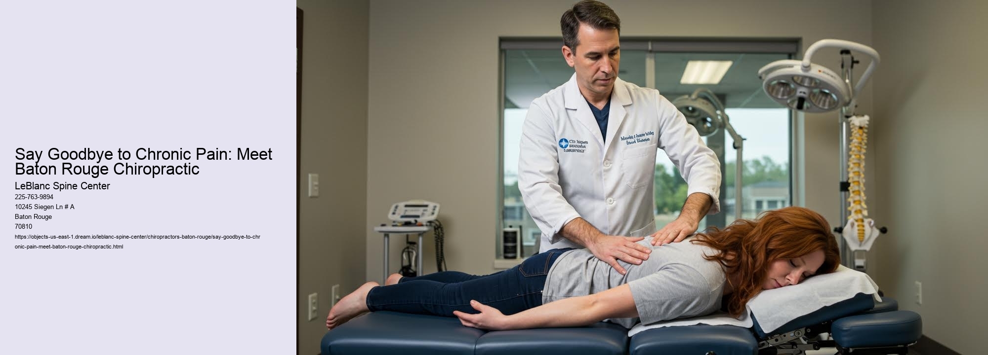 Say Goodbye to Chronic Pain: Meet Baton Rouge Chiropractic