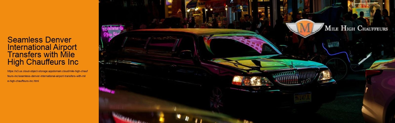 Seamless Denver International Airport Transfers with Mile High Chauffeurs Inc