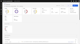 Calculate and view Health scorings for electrical distribution assets