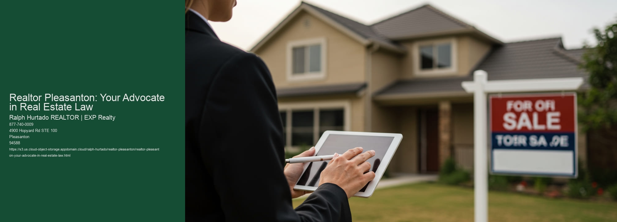 Realtor Pleasanton: Your Advocate in Real Estate Law