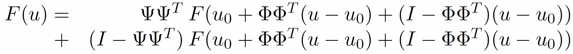 A Lyapunov-Schmidt decomposition using the left and right null spaces.