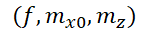 The f,m_x0,m_z space