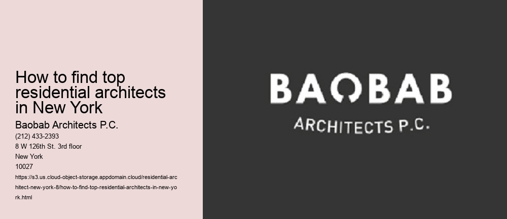 How to find top residential architects in New York