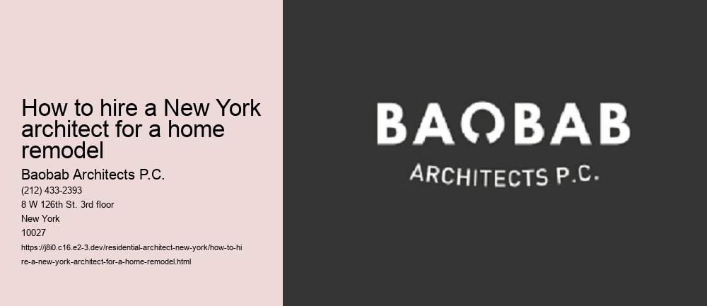 How to hire a New York architect for a home remodel