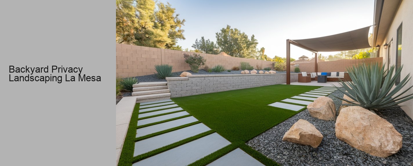 Backyard Privacy Landscaping La Mesa
