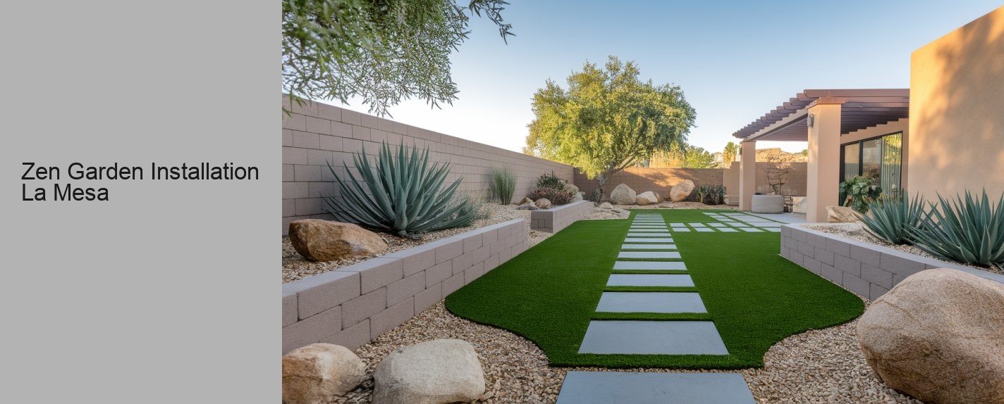 Zen Garden Installation La Mesa