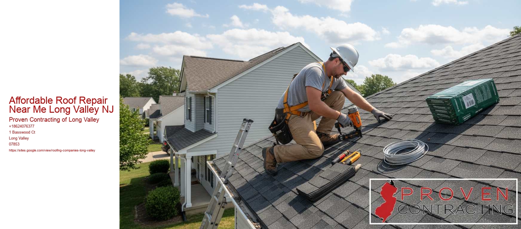 Affordable Roof Repair Near Me Long Valley NJ
