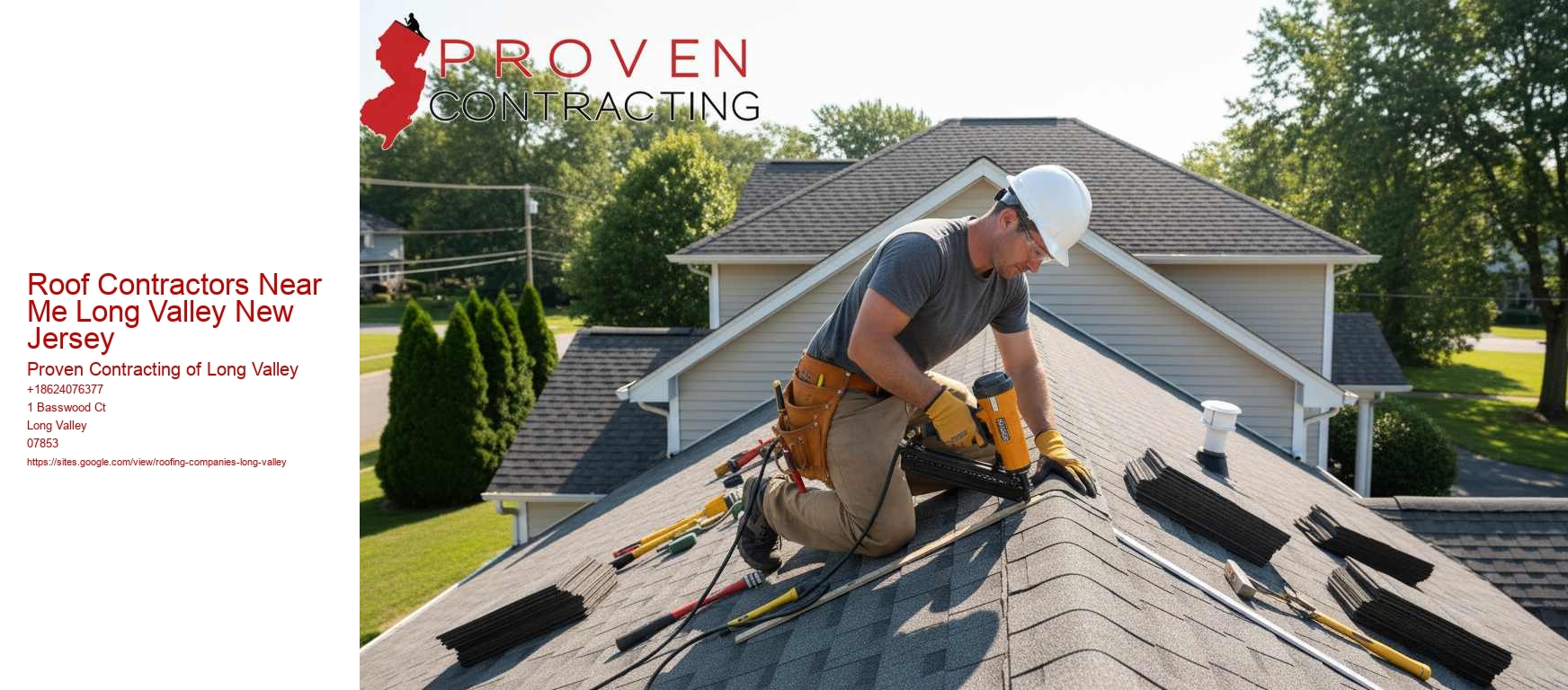 Roof Contractors Near Me Long Valley New Jersey