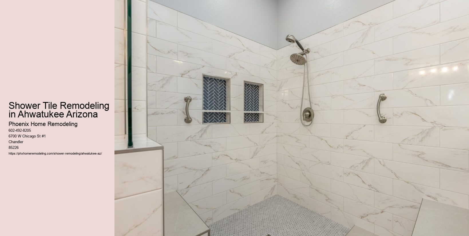 Shower Tile Remodeling in Ahwatukee Arizona