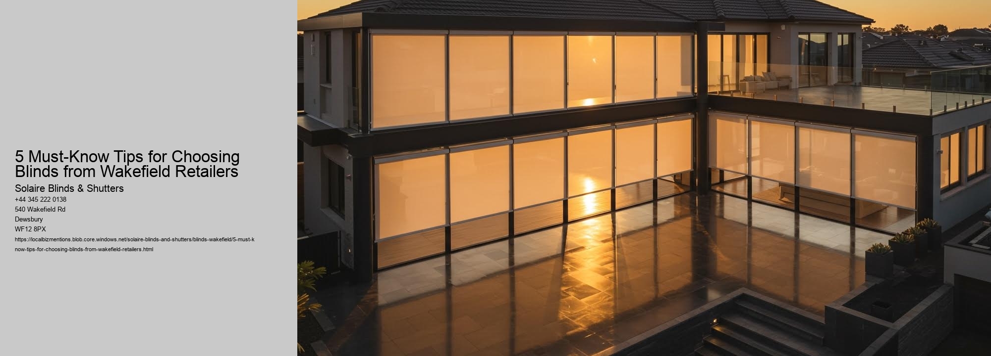 5 Must-Know Tips for Choosing Blinds from Wakefield Retailers