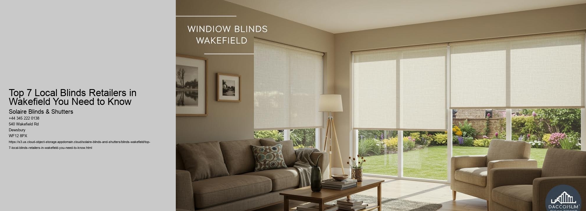 Top 7 Local Blinds Retailers in Wakefield You Need to Know