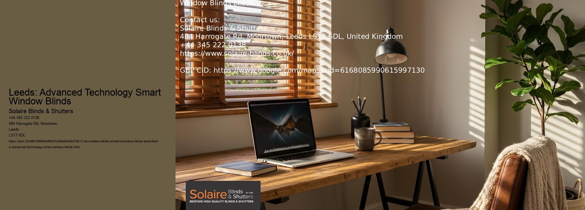 Leeds: Advanced Technology Smart Window Blinds