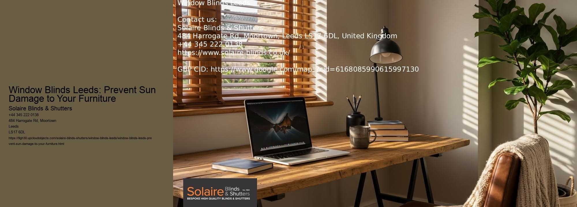 Window Blinds Leeds: Prevent Sun Damage to Your Furniture