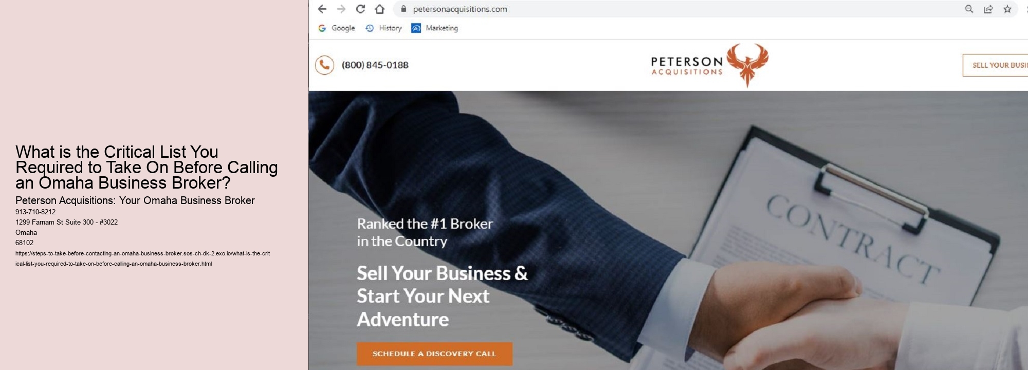 What is the Critical List You Required to Take On Before Calling an Omaha Business Broker?