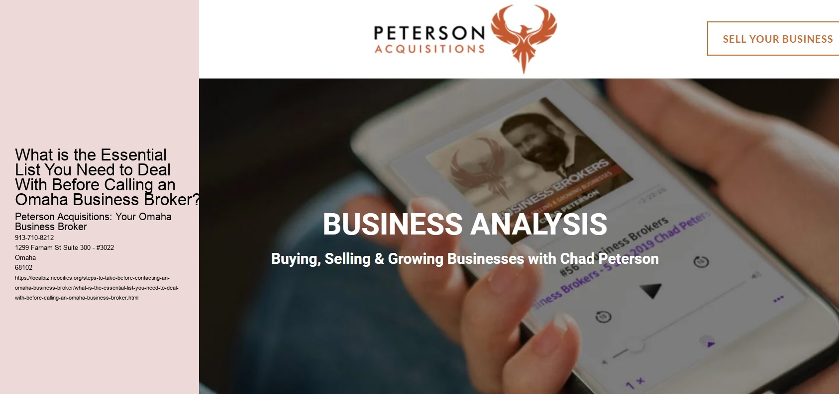 What is the Essential List You Need to Deal With Before Calling an Omaha Business Broker?