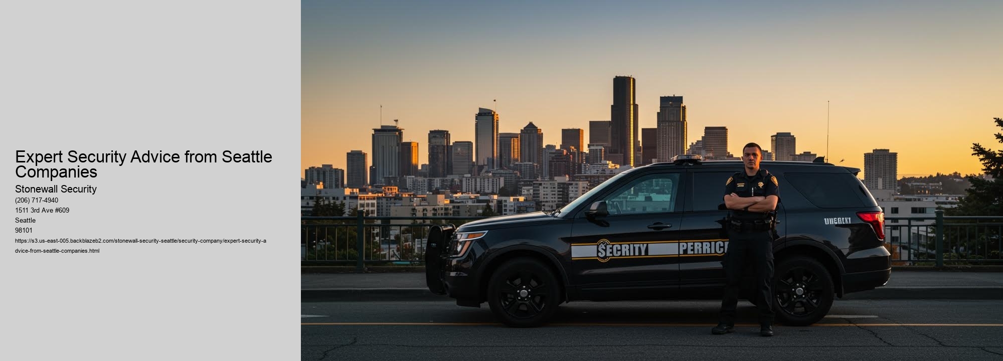 Expert Security Advice from Seattle Companies