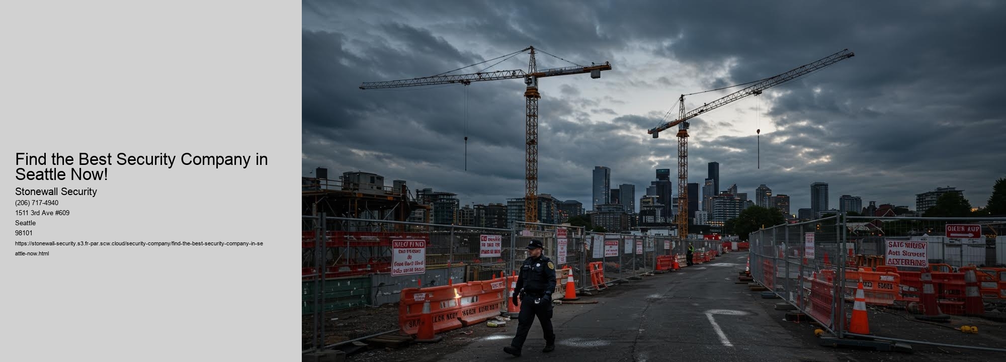 Find the Best Security Company in Seattle Now!