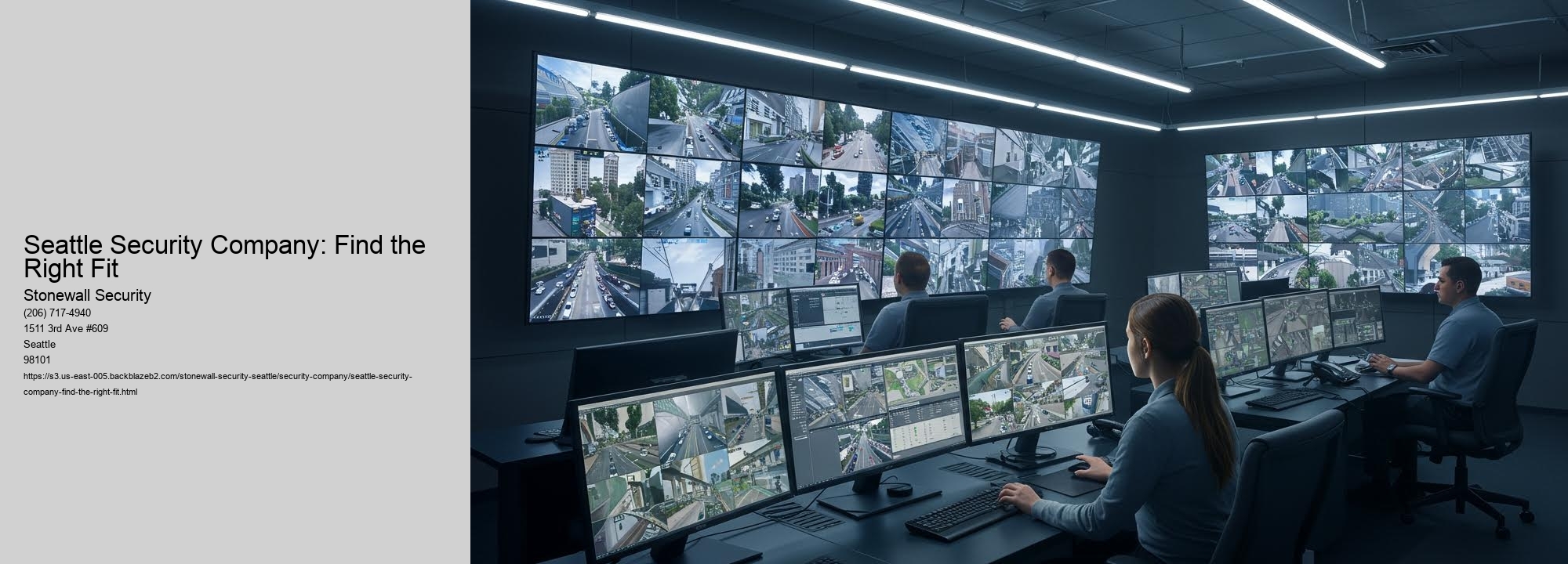 Seattle Security Company: Find the Right Fit