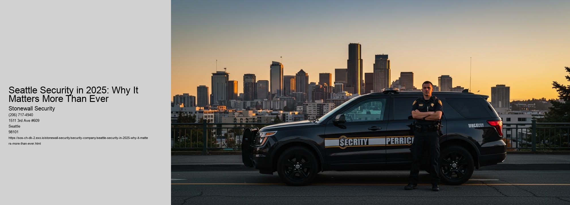 Seattle Security in 2025: Why It Matters More Than Ever