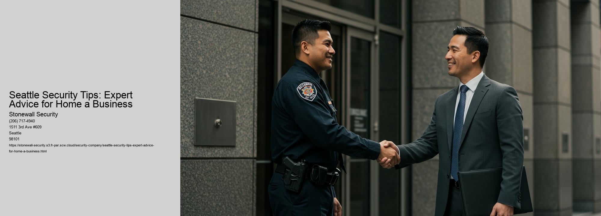 Seattle Security Tips: Expert Advice for Home a Business