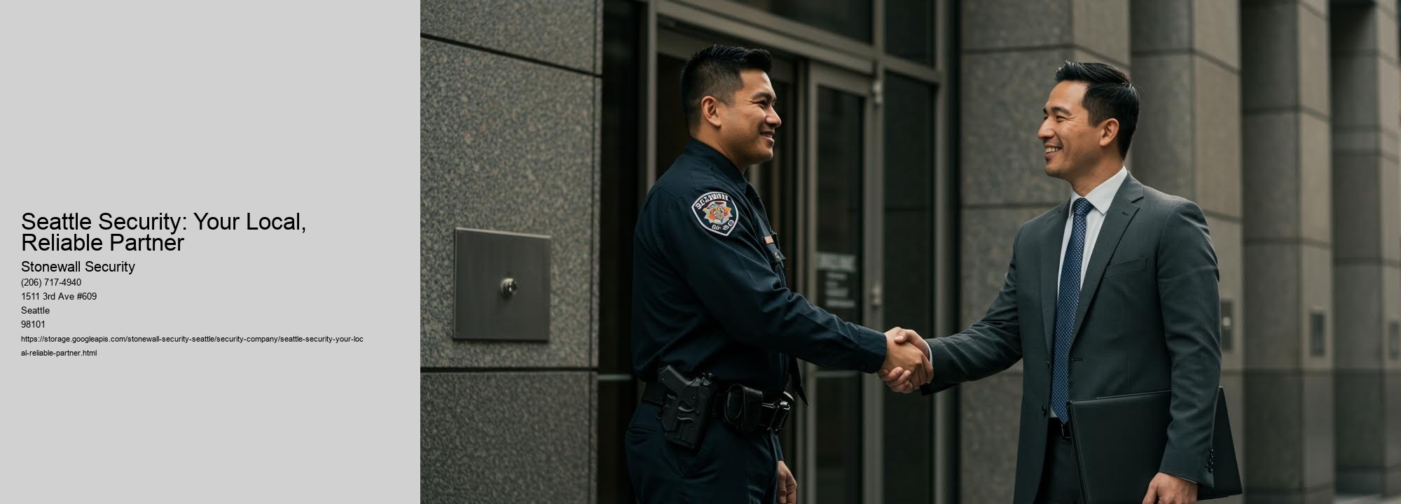 Seattle Security: Your Local, Reliable Partner