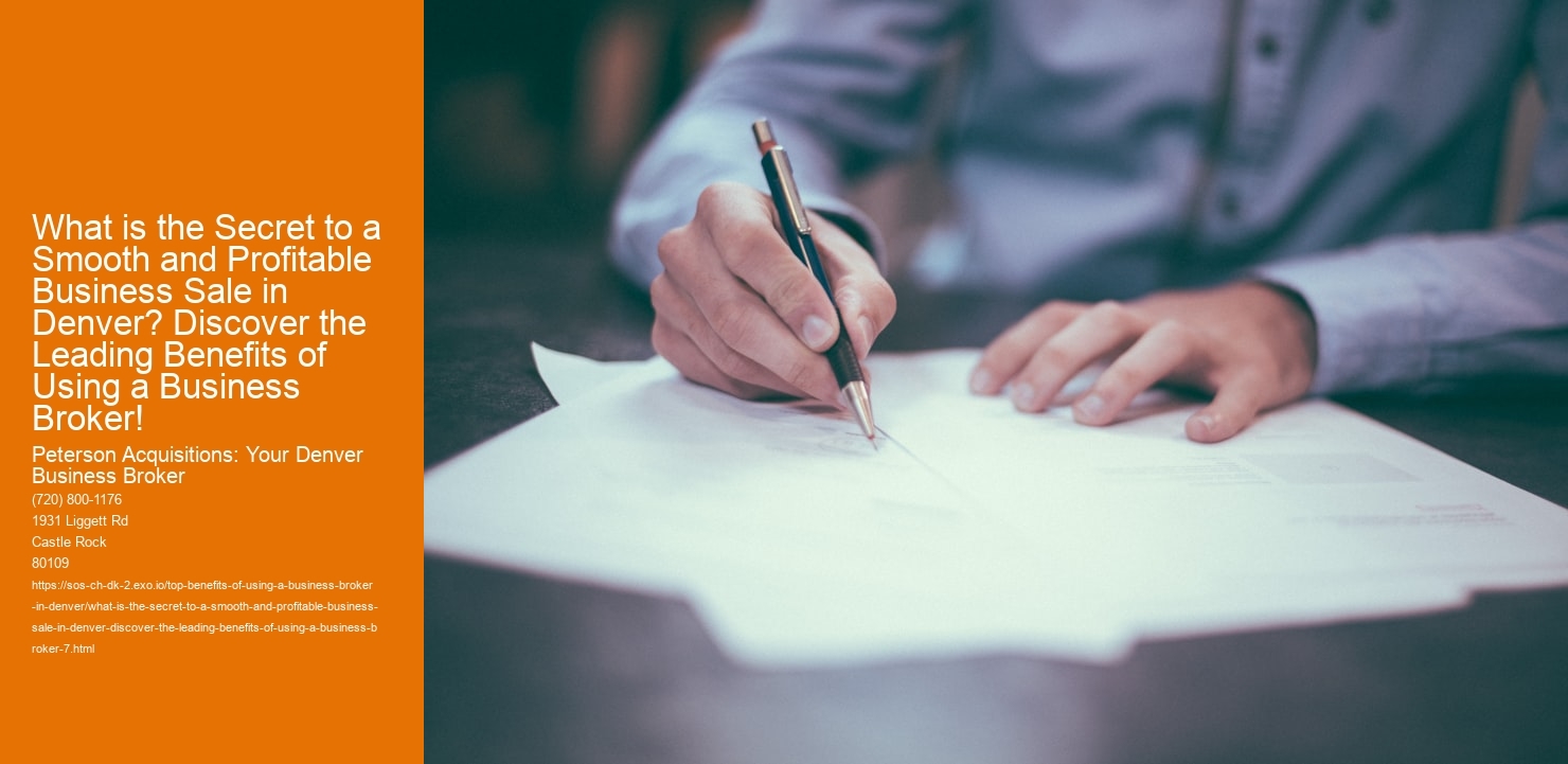 What is the Secret to a Smooth and Profitable Business Sale in Denver? Discover the Leading Benefits of Using a Business Broker!