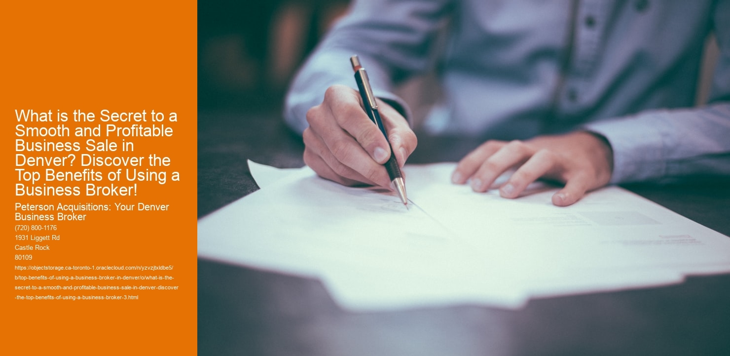 What is the Secret to a Smooth and Profitable Business Sale in Denver? Discover the Top Benefits of Using a Business Broker!