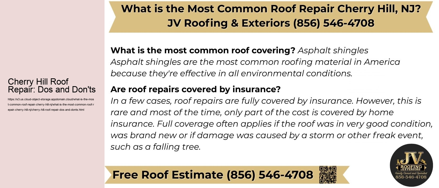 Cherry Hill Roof Repair: Dos and Don'ts